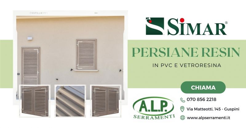 offerta installazione persiane Resin Simar in PVC e vetroresina Guspini