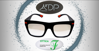 ottica f offerta montatura occhiali quadrata da uomo marchio airdp colore nero