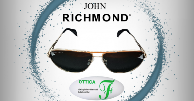 ottica f offerta occhiali maschili da sole in metallo dorato john richmond