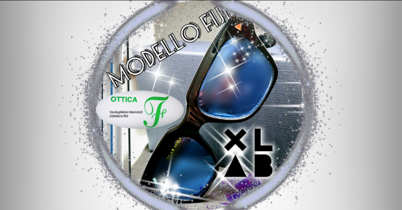 OTTICA F - occasione modello occhiali Xlab da sole con lenti azzurre e montatura nera