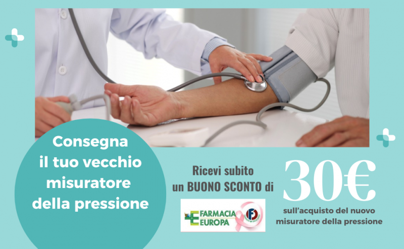 consegna vecchio misuratore di pressione in farmacia