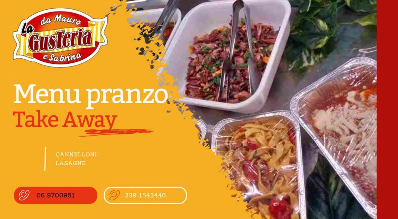 Offerta menu pranzo take away con cannelloni e lasagne Colleferro