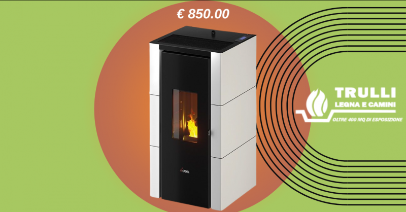 Offerta vendita stufa da sette kw a pellet Cadel Cristal - occasione vendita stufa a pellet Cadel modello Cristal