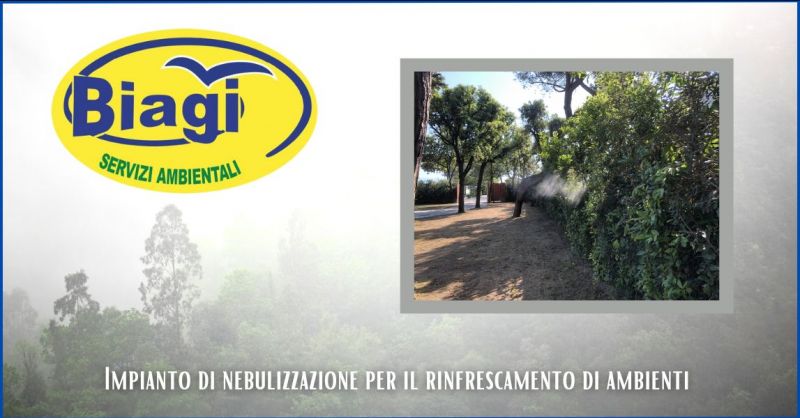 Impianto di nebulizzazione per il rinfrescamento di ambienti interni ed esterni Toscana