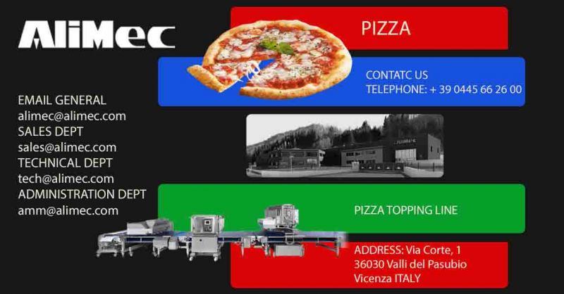 produkcja urządzeń do produkcji mrożonej lub chłodzonej pizzy made in Italy