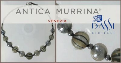 dassi gioielli bracciale con filo metallo e perle vetro soffiato antica murrina lungo 22 cm