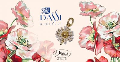 occasione idee regalo ciondolo in argento 925 dorato e smalto forma margherita opera collection