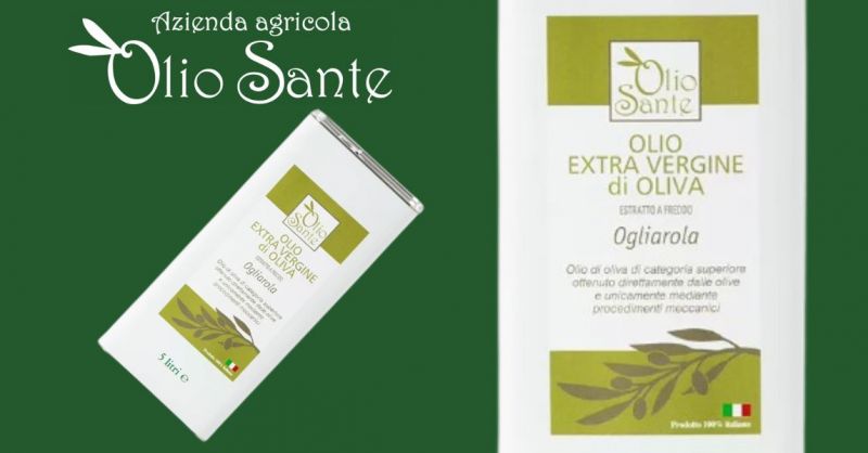 OLIO SANTE - Best quality Cold pressed extra virgin olive oil Ogliarola 5 liters made in Italy