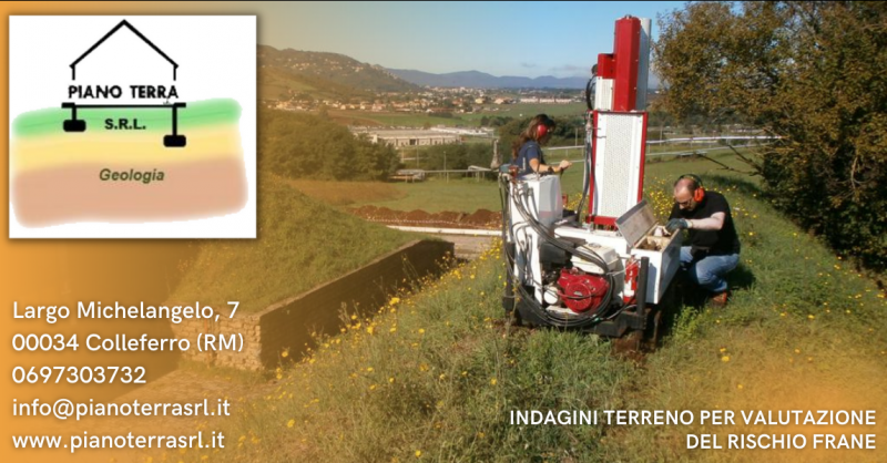 PIANO TERRA SRL - Offerta esecuzione indagini terreno per rischio frane Roma