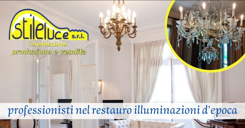 offerta laboratorio di restauro illuminazioni epoca Lucca