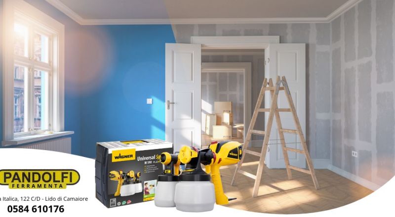 pittura pareti con tinteggiatura a spruzzo