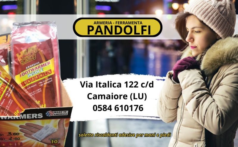 solette riscaldanti adesive per mani e piedi in Versilia