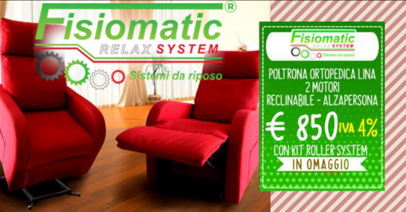 FISIOMATIC - Promozione poltrona elettrica alzapersona con ruote per anziani e disabili Roma