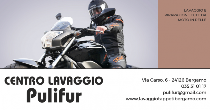 CENTRO LAVAGGIO PULIFUR - Offerta lavaggio e riparazione tute moto in pelle Bergamo