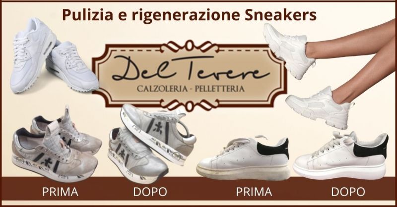   promozione pulizia e rigenerazione sneakers con consegna in tutta Italia - CALZOLERIA DEL TEVERE