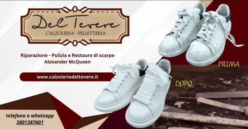  promozione riparazione e pulizia scarpe Alexander McQueen in Versilia