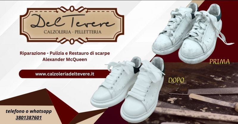 promozione riparazione e pulizia scarpe Alexander McQueen in Versilia