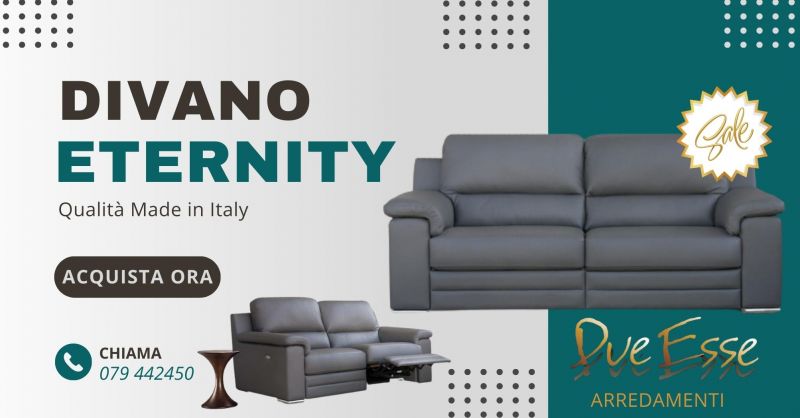 ARREDAMENTI DUE ESSE - OFFERTA DIVANO RELAX ETERNITY IN PELLE