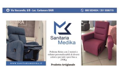 poltrone relax con due motori e rollator per anziani e disabili