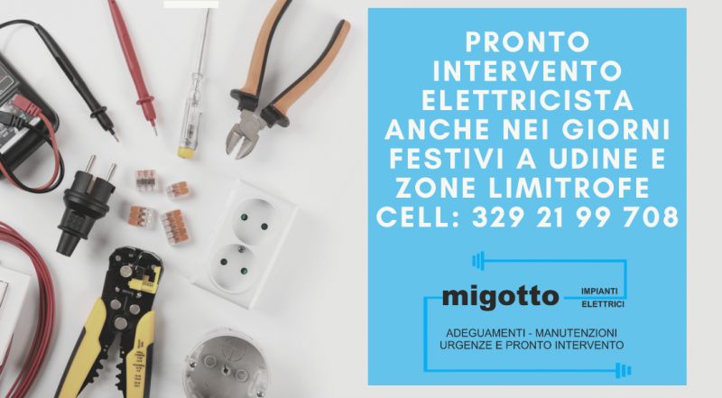 Occasione elettricista sistemazione guasti elettrici 24h a Udine – pronto intervento elettricista a Udine