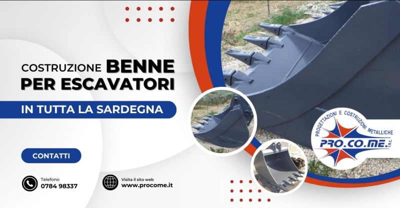 Costruzione benne per escavatori in Sardegna