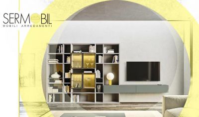 offerta parete soggiorno di design moderno bergamo occasione idee moderne per parete soggiorno con libreria bergamo