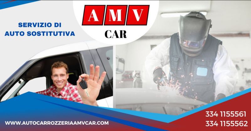 offerta servizio auto sostitutiva durante riparazione carrozzeria auto