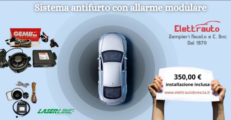 offerta sistema antifurto con allarme modulare per auto e moto