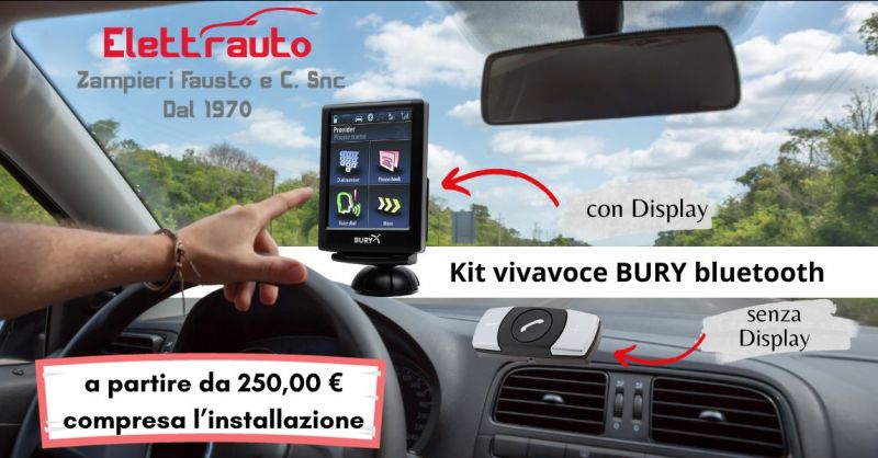 offerta kit vivavoce BURY bluetooth e audio bluetooth con o senza display
