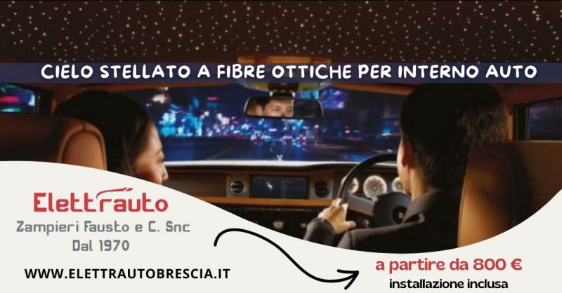 kit cielo stellato fibra ottica auto