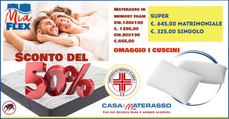 dove acquistare materassi Memory Foam a meta prezzo