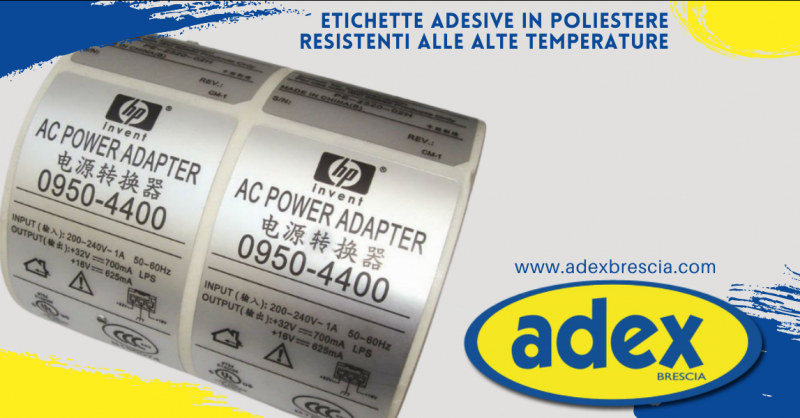 ADEX - Occasione distribuzione etichette in poliestere resistenti alle alte temperature Brescia