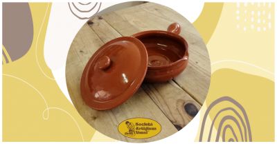  promozione vendita online tegame in terracotta con manico e coperchio per cucinare carni e verdure