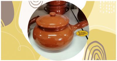 promozione casseruola in terracotta con coperchio per cucinare carne e pesce senza grassi