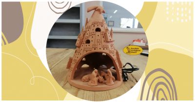 offerta vendita online presepe in terracotta con luce occasione presepe in terracotta fatto a mano