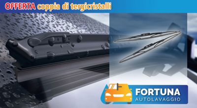 fortuna autolavaggio offerta coppia di spazzole per tergicristalli monza