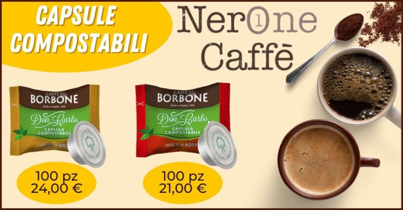 offerta capsule caffe Borbone compostabili e compatibili - NERONE CAFFE