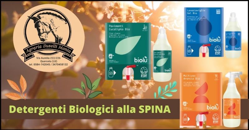  offerta detergenti Biologici alla SPINA per casa - occasione detergenti ecologici Biolu Lucca