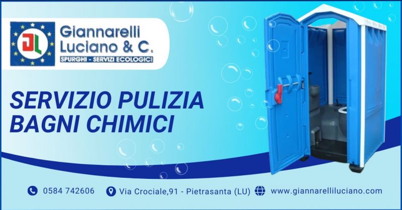 offerta servizio pulizia bagni chimici Versilia e Lucca