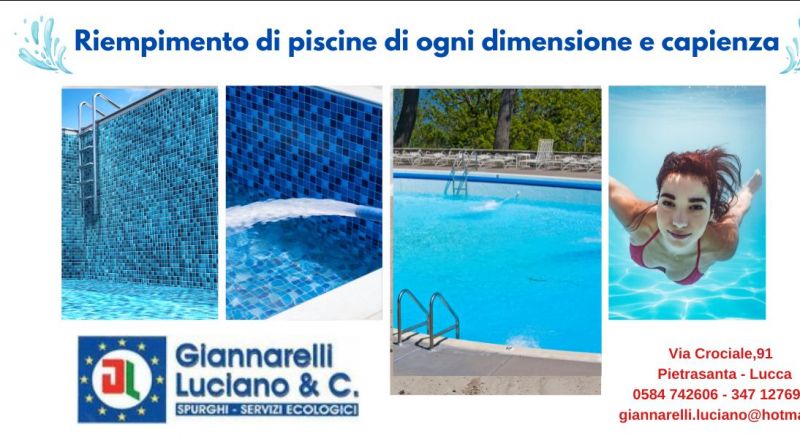 offerta ditta specializzata Riempimento Piscine di Ogni Dimensione Versilia