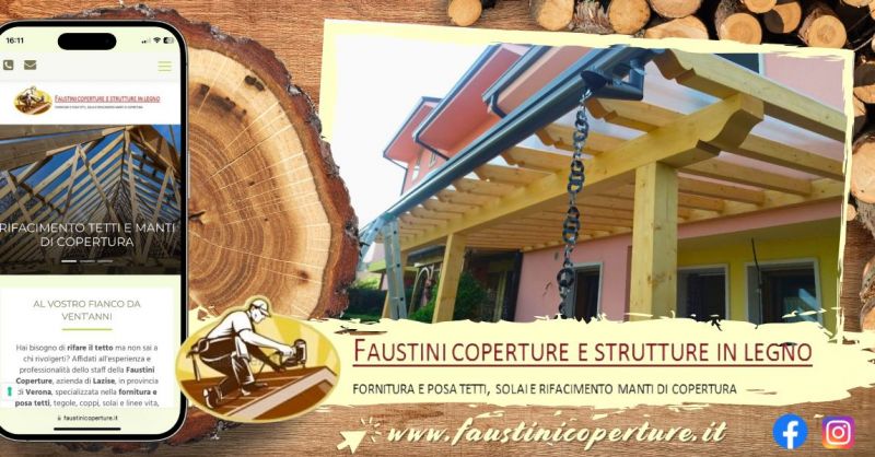 Realizzazione tettoie in legno per esterni Pescantina