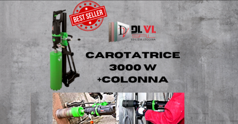 Promozione vendita carotatrice tremila watt piu colonna Caserta