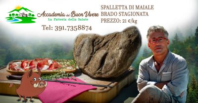 offerta spalletta di maiale brado stagionata a km 0 confezionato a tranci sottovuoto terni