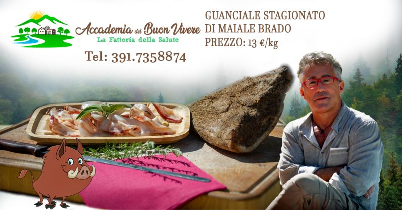 Offerta vendita GUANCIALE STAGIONATO DI MAIALE BRADO  Umbro da maiali allevati all aperto Terni