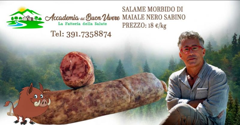 Offerta SALAME MORBIDO DI MAIALE NERO SABINO Umbro con Aglio Terni