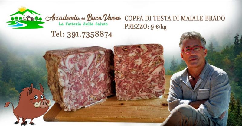 Offerta Vendita COPPA DI TESTA DI MAIALE BRADO salume tipico del centro Italia