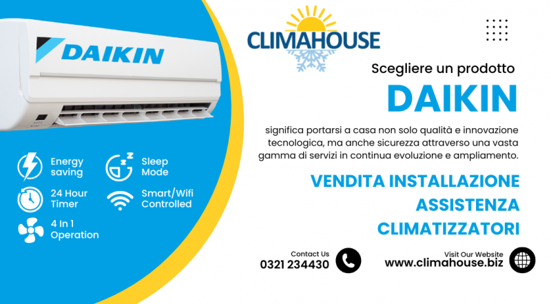 Offerta vendita climatizzatori Daikin Novara – Occasione installazione assistenza climatizzatori Daikin Novara