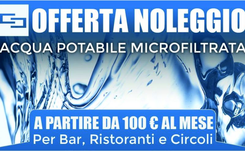 offerta noleggio acqua potabile microfiltrata ristoranti - occasione acqua potabile microfiltrata bar