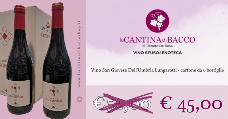 Offerta vino Sangiovese dell Umbria Lungarotti cartone da 6 bottiglie