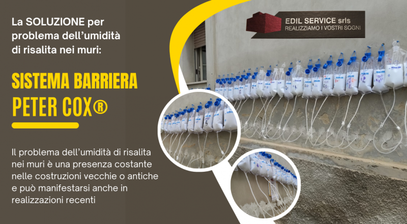 Occasione sistema barriera peter cox Chieti – Offerta soluzione per umidità di risalita dei muri Chieti
